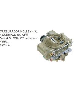 4.3 to 4.3 L NEW HOLLEY - 4 bbl. Carburetor for Mercruiser, Volvo 4,3L Engines V6 (600 CFM Same as: 3850288