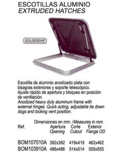 Extruded HATCH LO-PROFILE 556X556