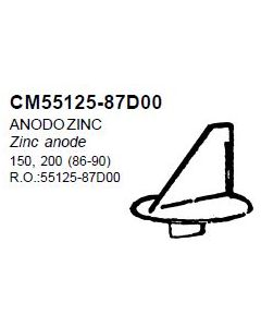 150-225 HK Martyr anode Suzuki (1986-90 Replaces OEM: 55320-93900