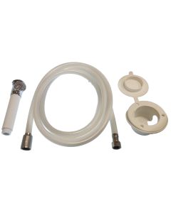 The showerhead with a hose and fixing