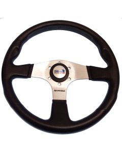 Black wheel, made in aluminum and PVC