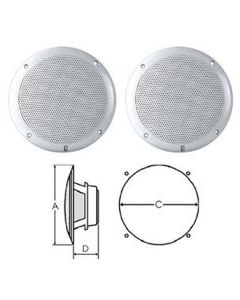 INTEGRAL GRILL SPEAKERS 4 Coaxial White