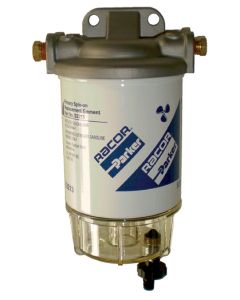 Complete Gasoline fuel filter with TRANSPARENT BOWL (plastic)